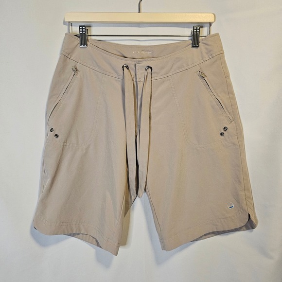 Free Country Pants - Free Country Womens Tan Performance Hiking Shorts Size Small Drawstring Khaki